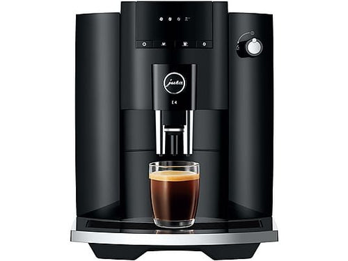 JURA E4 Piano Black Kaffeevollautomat – Professional Aroma Grinder, 3D-Brühprozess, 3 Intensitäten