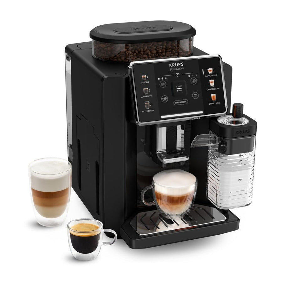 Krups EA9128D Kaffeevollautomat – Milk Maestro, Touch-Panel, 6 Milchspezialitäten