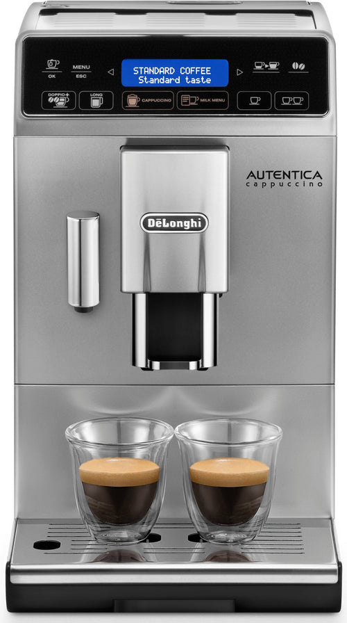De'Longhi Autentica ETAM29.660.SB Kaffeevollautomat – 19,5 cm breit, LatteCrema System, Doppio+