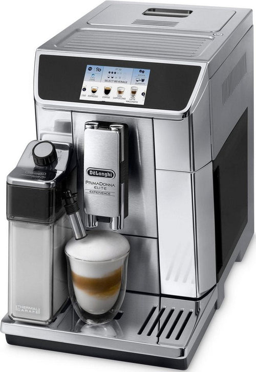 De'Longhi PrimaDonna Elite ECAM656.85.MS Kaffeevollautomat – 18 Rezepte heiß & kalt, 6 Profile