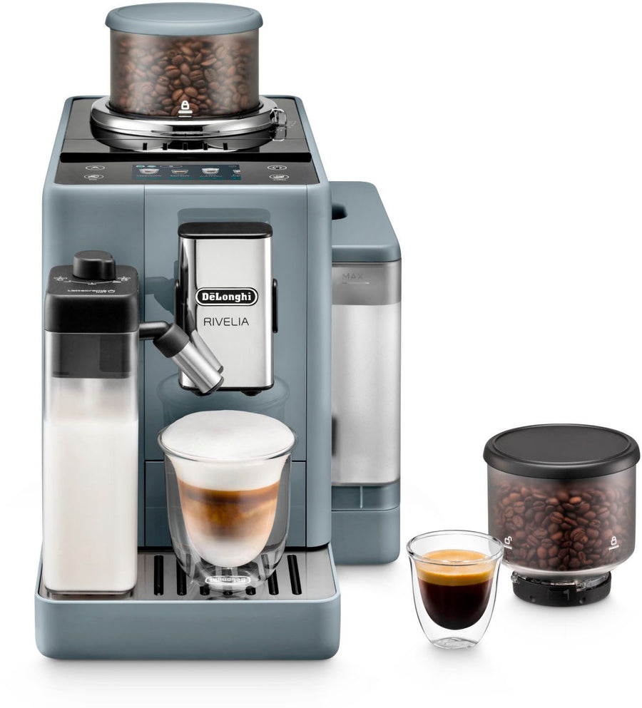 De'Longhi Rivelia EXAM440.55.G Kaffeevollautomat mit 2 Bohnenbehältern – Bean Switch, 16 Rezepte