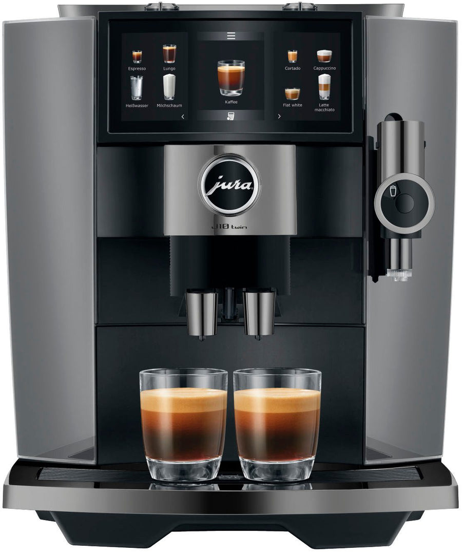 JURA J10 Twin Diamond Onyx Kaffeevollautomat – Cold Brew, 46 Rezepte, App-Steuerung